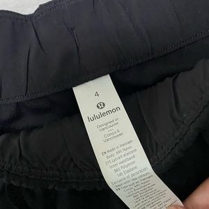Black Lululemon drawstring shorts